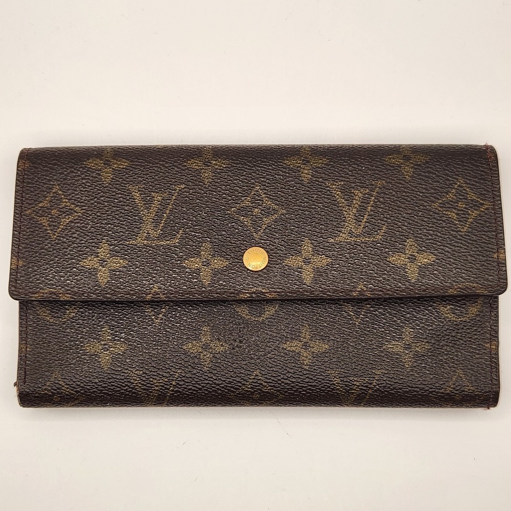Vintage Louis Vuitton Monogram Long Wallet Trifold November 1991 France TH0911